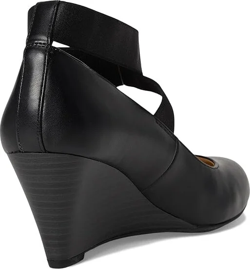 Jessica Simpson Saedra Dress Wedge High Women's Heels Black Sleek : 6.5 M - Image 4