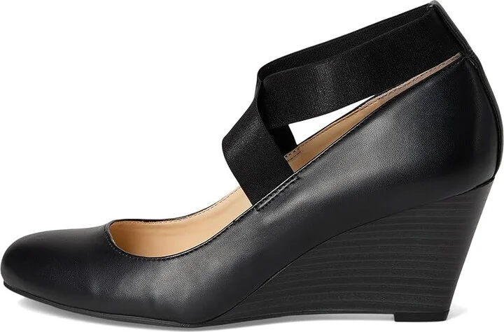 Jessica Simpson Saedra Dress Wedge High Women's Heels Black Sleek : 6.5 M - Image 6
