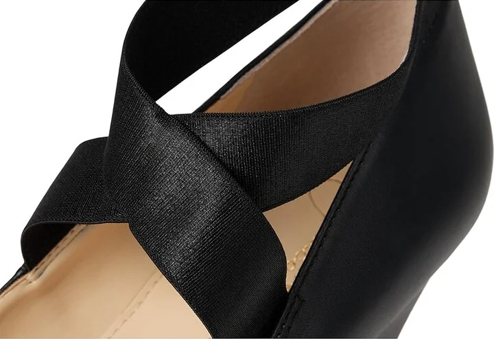 Jessica Simpson Saedra Dress Wedge High Women's Heels Black Sleek : 6.5 M - Image 7