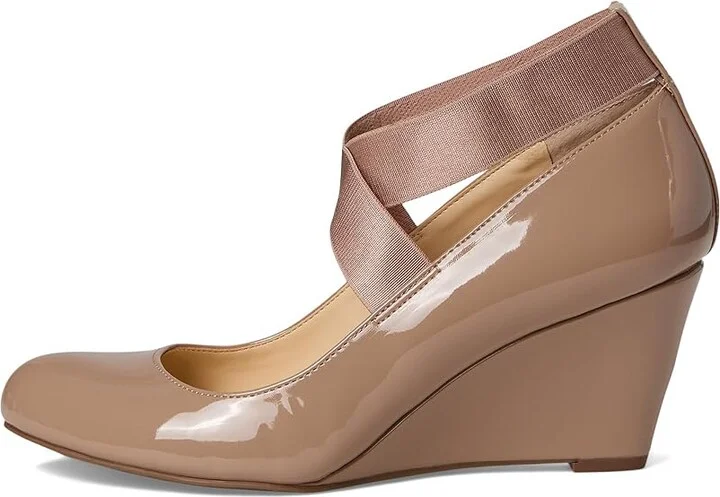 Jessica Simpson Saedra Dress Wedge High Women's Heels Chai Latte Patent : 8.5 M - Image 6