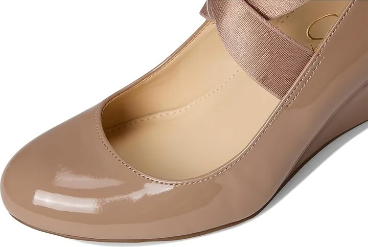 Jessica Simpson Saedra Dress Wedge High Women's Heels Chai Latte Patent : 8.5 M - Image 7