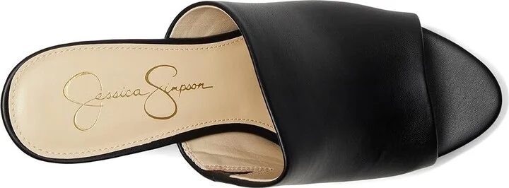 Jessica Simpson Shelbie Block Heel Platform Mule Women's Shoes Black 1 : 9.5 M, Synthetic - Image 2