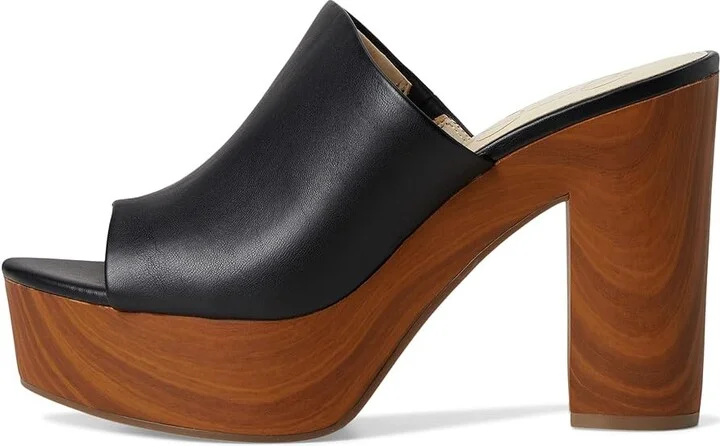 Jessica Simpson Shelbie Block Heel Platform Mule Women's Shoes Black 1 : 9.5 M, Synthetic - Image 6