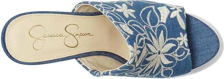 Jessica Simpson Shelbie Block Heel Platform Mule Women's Shoes Medium Blue : 8.5 M, Synthetic - Image 2