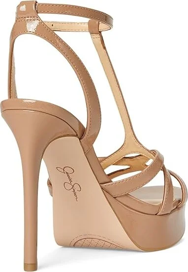 Jessica Simpson Sippete T-Strap Platform Sandals Women's Sandals Chai Latte : 11 M, Rubber/Synthetic - Image 4