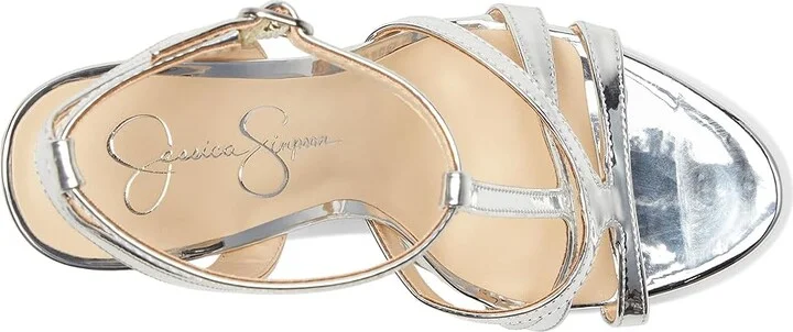 Jessica Simpson Sippete T-Strap Platform Sandals Women's Sandals Silver : 11 M, Rubber/Synthetic - Image 2