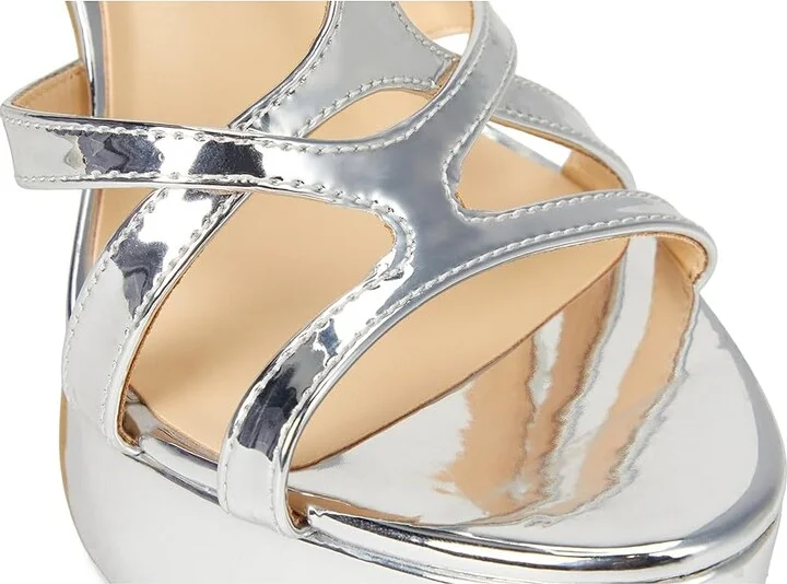 Jessica Simpson Sippete T-Strap Platform Sandals Women's Sandals Silver : 11 M, Rubber/Synthetic - Image 7