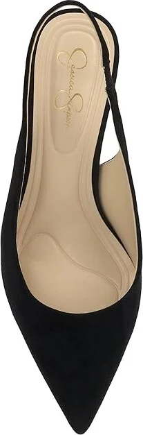 Jessica Simpson Souli Classic Slingback Pump High Women's Heels Black : 5 M, Leather/Rubber - Image 2