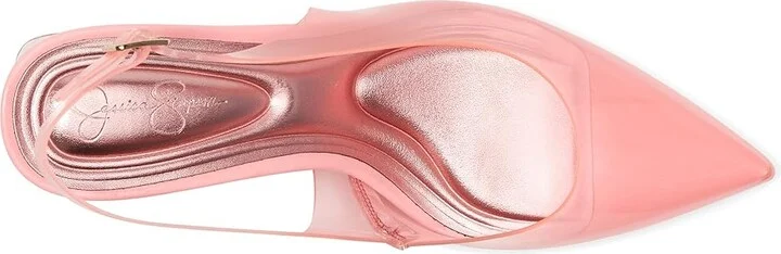 Jessica Simpson Syrina Lucite Slingback Pumps High Women's Heels Light Pink : 10 M, Leather/Rubber - Image 2