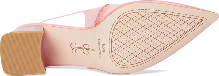 Jessica Simpson Syrina Lucite Slingback Pumps High Women's Heels Light Pink : 10 M, Leather/Rubber - Image 3