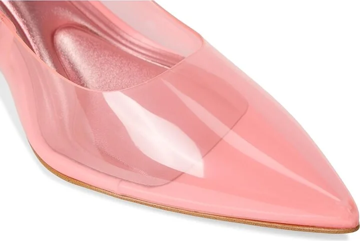Jessica Simpson Syrina Lucite Slingback Pumps High Women's Heels Light Pink : 10 M, Leather/Rubber - Image 7