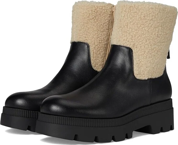 Jessica Simpson Ulalie Lug Bootie Women's Boots Black : 7 M, Leather