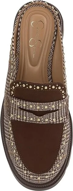 Jessica Simpson Uma Slip-On Mules Women's Flat Shoes Blair Plaid/Brown : 6 M, Polyester/Rubber - Image 2