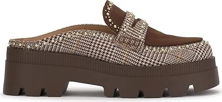 Jessica Simpson Uma Slip-On Mules Women's Flat Shoes Blair Plaid/Brown : 6 M, Polyester/Rubber - Image 6