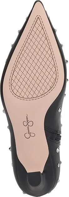 Jessica Simpson Viviana Kitten Heel Studded Bootie Women's Boots Black : 7.5 M, Leather - Image 3