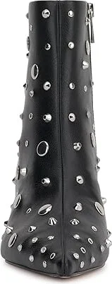Jessica Simpson Viviana Kitten Heel Studded Bootie Women's Boots Black : 7.5 M, Leather - Image 5