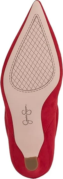 Jessica Simpson Vyluna Kitten Heel Slouch Booties Women's Boots Red Muse : 8.5 M, Suede - Image 3