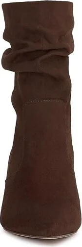 Jessica Simpson Vyluna Kitten Heel Slouch Booties Women's Boots Walnut : 7 M, Suede - Image 5