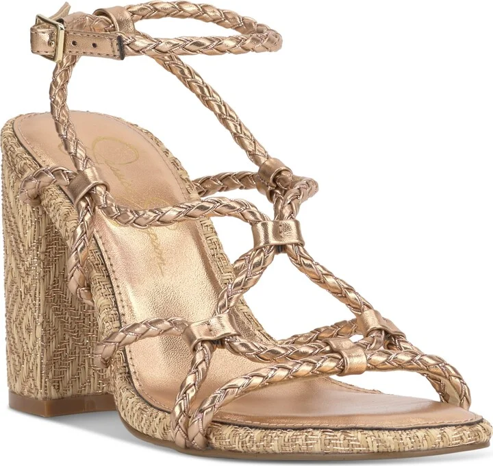 Jessica Simpson Women's Azimma Block-Heel Strappy Rope Sandals
