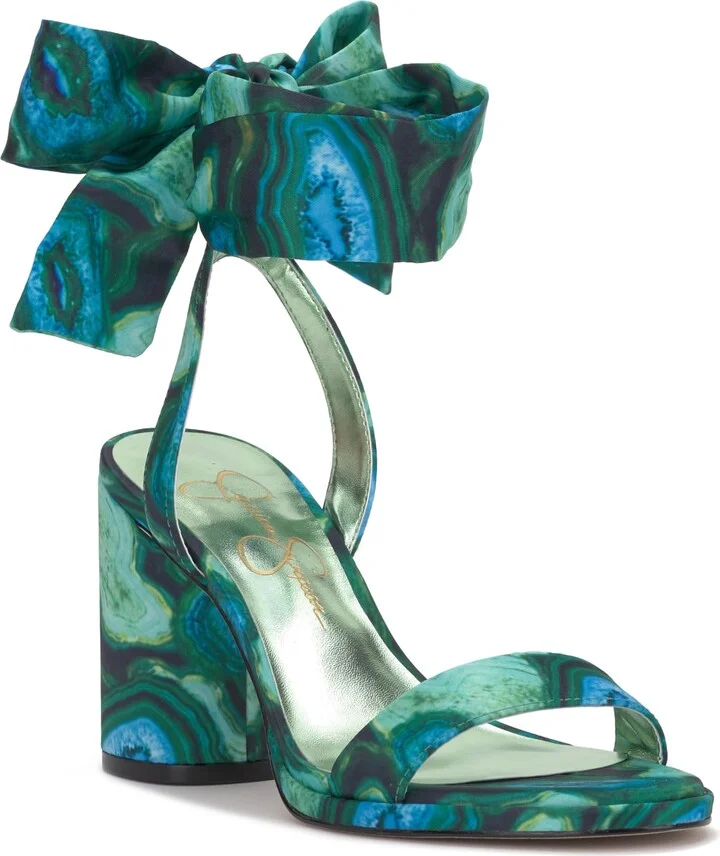 Jessica Simpson Women's Cadith Block Heel Bow Sandal Heeled