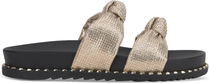 Jessica Simpson Women's Caralyna Rhinestone Knotted Footbed Sandals - Image 2