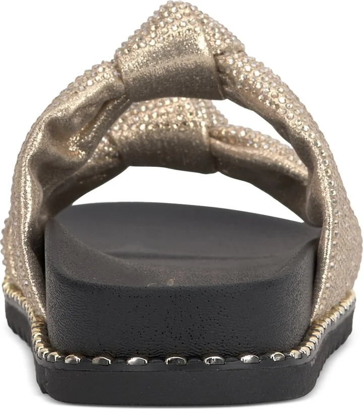Jessica Simpson Women's Caralyna Rhinestone Knotted Footbed Sandals - Image 3