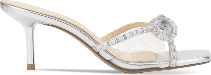 Jessica Simpson Women's Cornilia Bow Dress Sandals - Clear/Silver Shimmer - Image 2