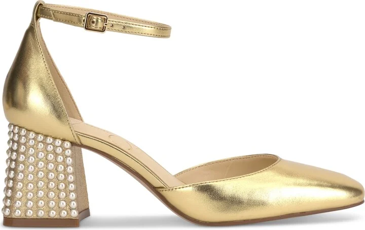 Jessica Simpson Women's Fulian Ankle-Strap Block-Heel Pumps - Image 2