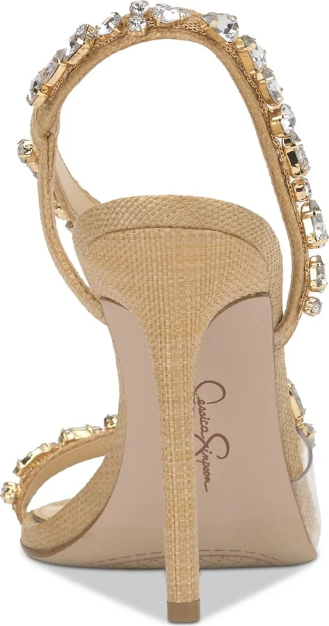 Jessica Simpson Women's Jaycin Barely-There Rhinestone Evening Sandals - Image 7
