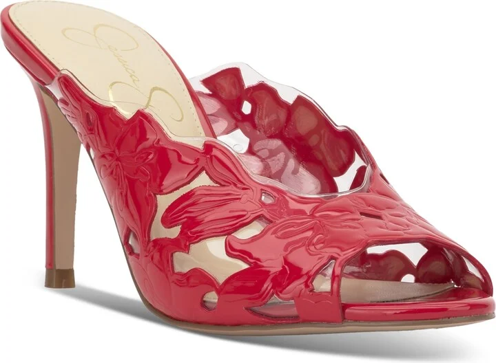 Jessica Simpson Women's Justera Cutout Floral Mules
