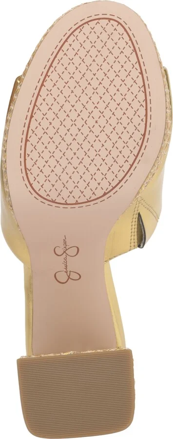 Jessica Simpson Women's Kameena Block-Heel Slip-On Sandals - Pink/Orange Satin - Image 9