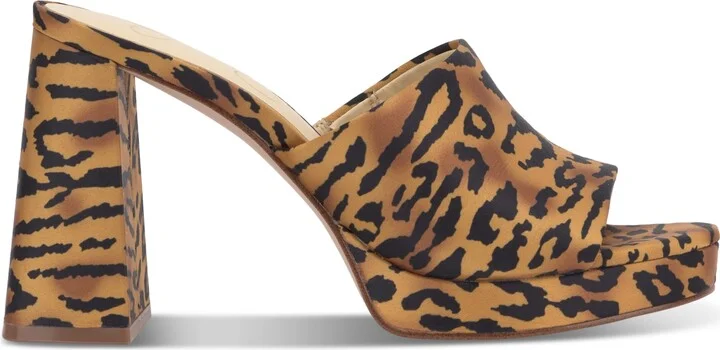 Jessica Simpson Women's Kameena Block-Heel Slip-On Sandals - Pink/Orange Satin - Image 10