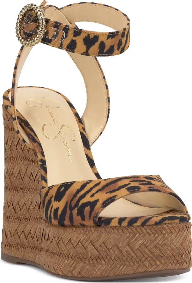 Jessica Simpson Women's Kamindi Ankle-Strap Platform Wedge Sandals