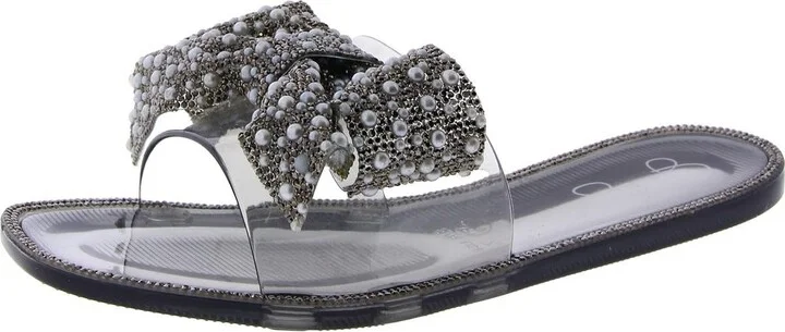 Jessica Simpson Women's Kilenya Embellished Slide Sandal Flat