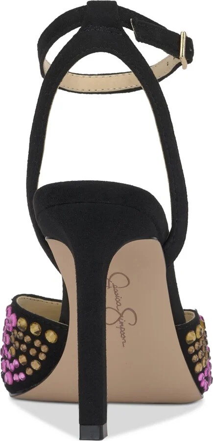 Jessica Simpson Women's Lendall Two-Piece Ankle-Strap Embellished Dress Sandals - Image 3