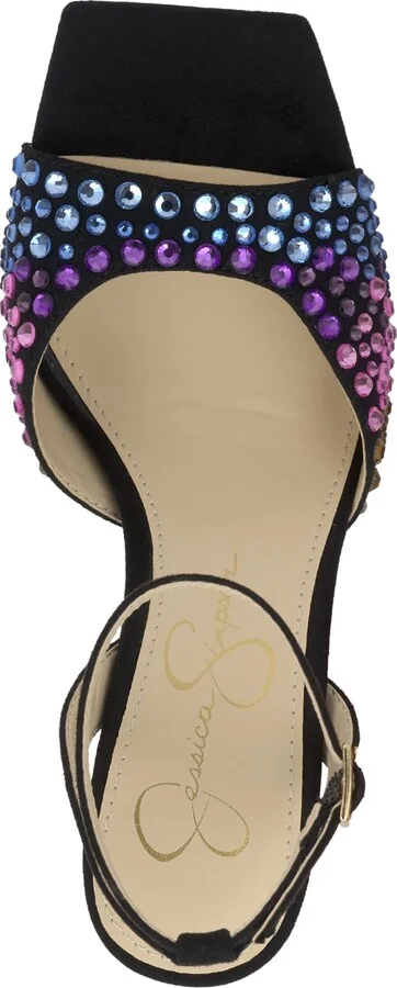 Jessica Simpson Women's Lendall Two-Piece Ankle-Strap Embellished Dress Sandals - Image 4