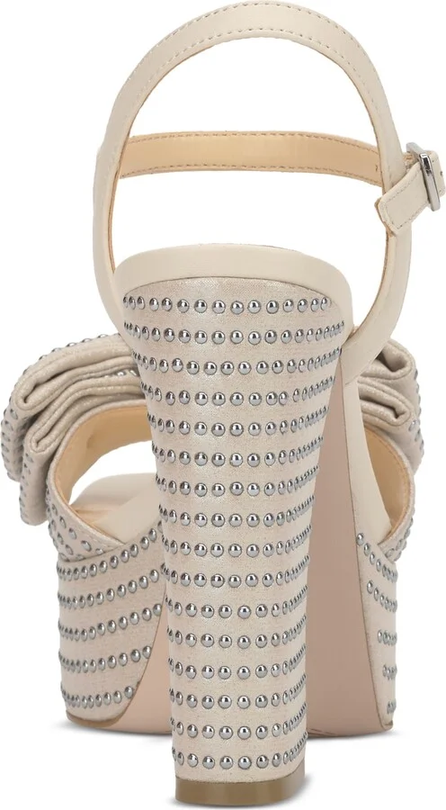Jessica Simpson Women's Lollien Studded Bow Platform Sandals - Image 3