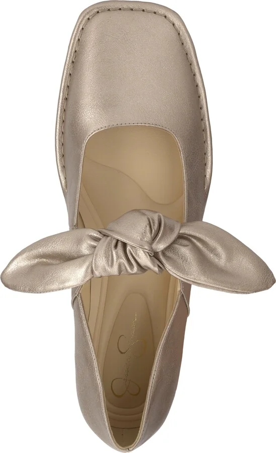 Jessica Simpson Women's Lysute Bow Knot Strap Ballet Flats - Image 8