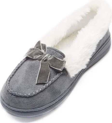 Jessica Simpson Womens Micro-Suede Moccasin with Velvet Bow - Dusty Pink/Large - Image 2