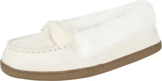 Jessica Simpson Womens Micro-Suede Moccasin with Velvet Bow - Dusty Pink/Large - Image 6