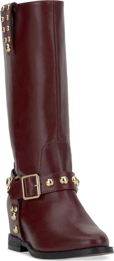Jessica Simpson Women's Milley Studded Harness Moto Boots