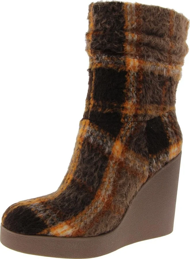 Jessica Simpson Womens Mynette Suede Mid-Calf Boots Brown 7.5 Medium (B