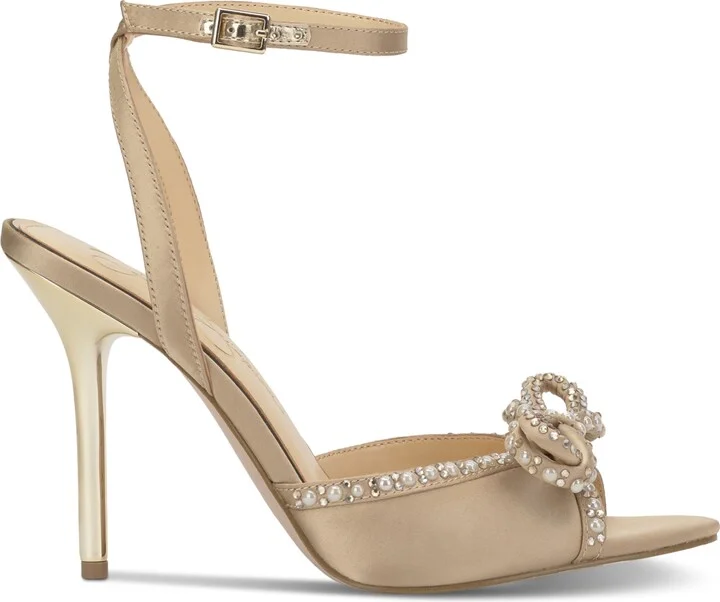 Jessica Simpson Women's Nolira Two-Piece Rhinestone Bow Dress Sandals - Image 2