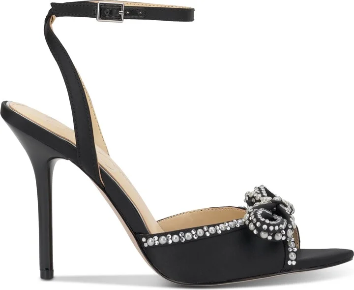 Jessica Simpson Women's Nolira Two-Piece Rhinestone Bow Dress Sandals - Image 6