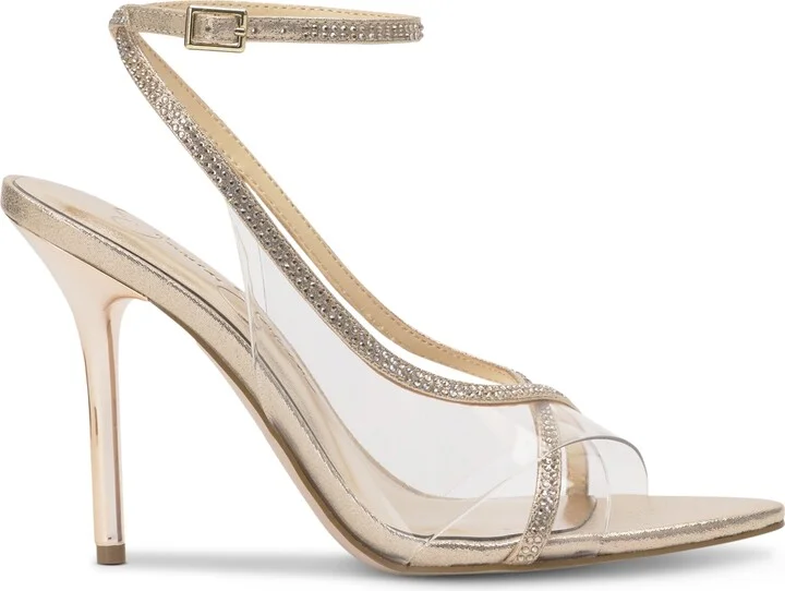 Jessica Simpson Women's Novina Embellished Stiletto Dress Sandals - Clear/Champagne - Image 2