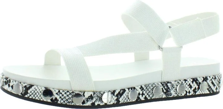 Jessica Simpson Women's Perie Flat Sandals Bright White 7.5 M US