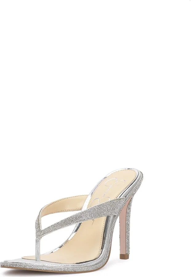 Jessica Simpson Women's Pules Embellished High Heel Sandal Heeled