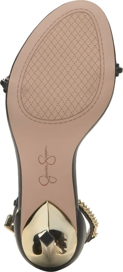 Jessica Simpson Women's Qiven T-Strap Chain Heeled Dress Sandals - Image 5