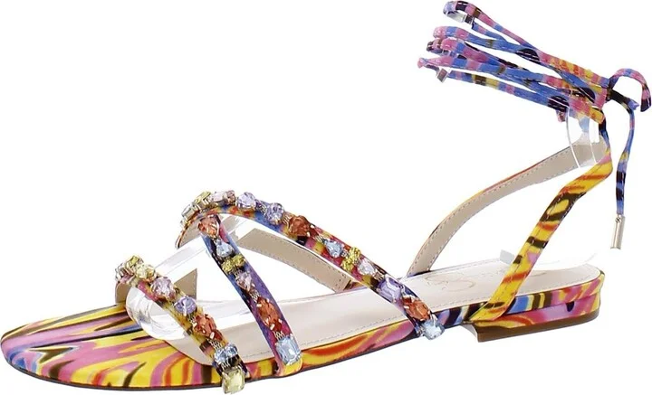 Jessica Simpson Women's Rabenie Lace Up Sandal Flat