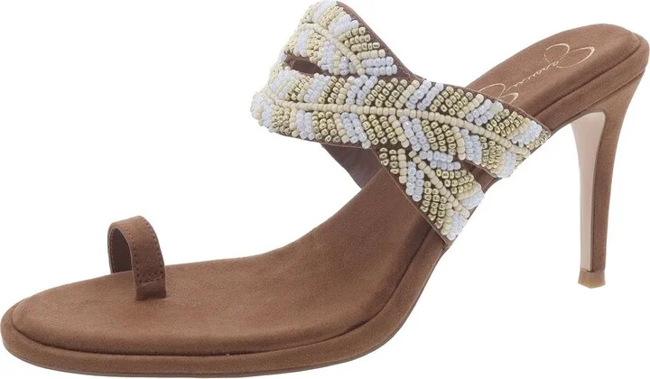 Jessica Simpson Women's Rixei Braided Embellished Heeled Sandal